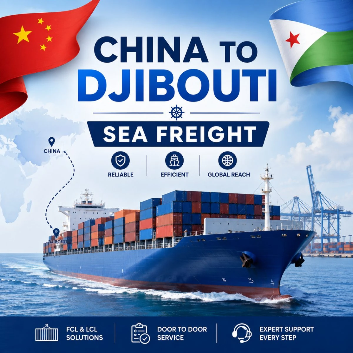 Sea Freight from China to Djibouti Sea Freight from China to Djibouti
